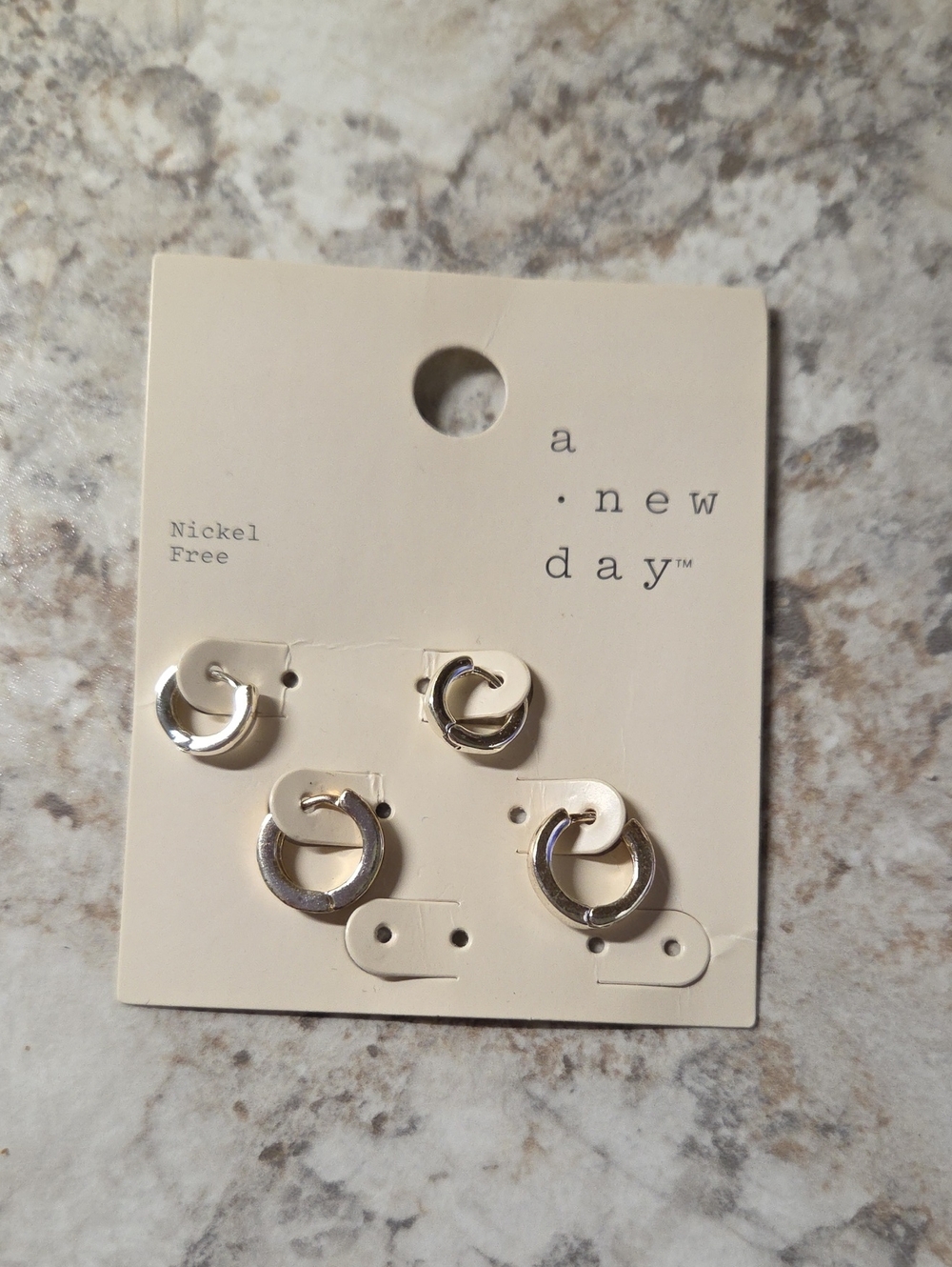 a.new.day Silver Hoop Earring Set - 3 Pairs